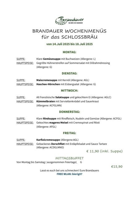 Brandauer Gerngross Mittagsmenue KW 29