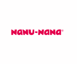 NANU-NANA Logo in roter Schrift vor weißem Hintergrund