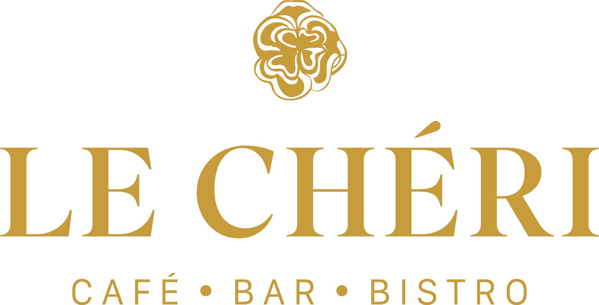 Logo from Le Chéri in golden lettering